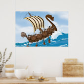 Poster Bateau Viking (Cuisine)