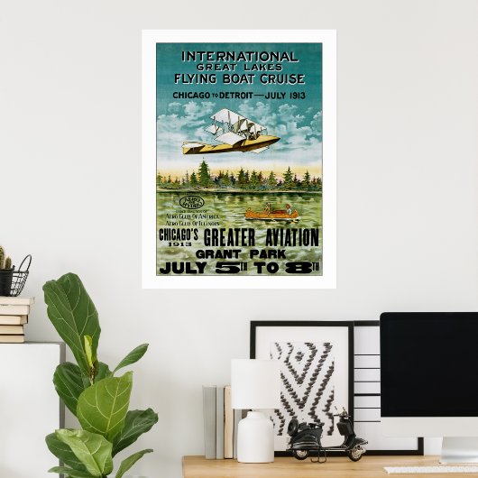 Poster Bateau volant des Grands Lacs (Bureau à domicile)