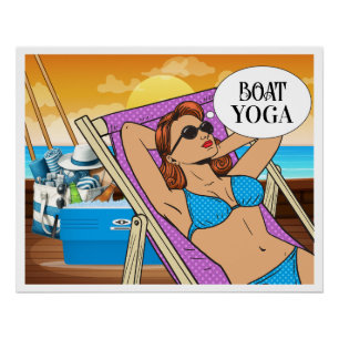 POSTER BATEAU YOGA