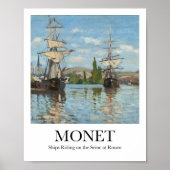 Poster Bateaux à cheval sur la Seine à Rouen par Claude M (Devant)