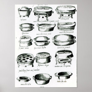 Poster Bateaux à Cuisines diverses, 1570