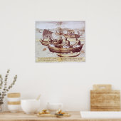 Poster Bateaux à Goa (Cuisine)