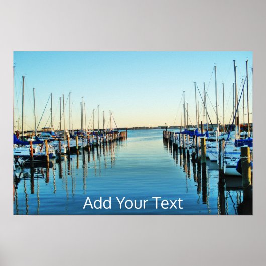 Poster Bateaux à la marina par Shirley Taylor (Devant)