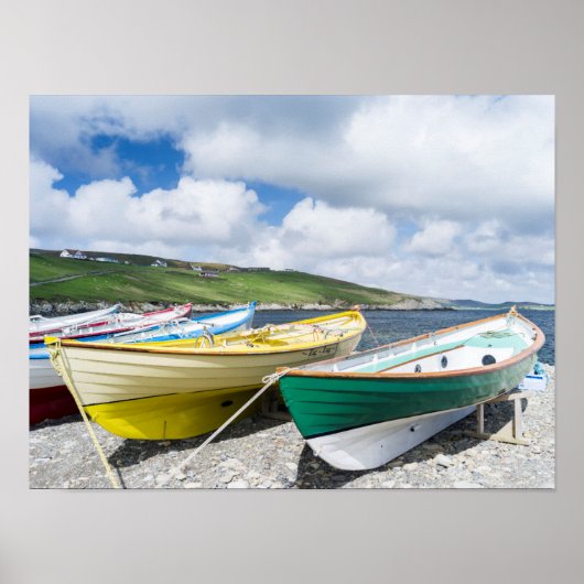 Poster Bateaux à rames traditionnels (Devant)