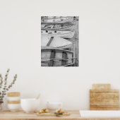 Poster Bateaux à roues ancrés Classique Nautique (Cuisine)