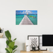 Poster Bateaux à une jetée dans le Pacifique (Bureau à domicile)
