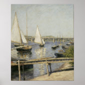 Poster Bateaux à voile à Argenteuil par Gustave Caillebot (Devant)