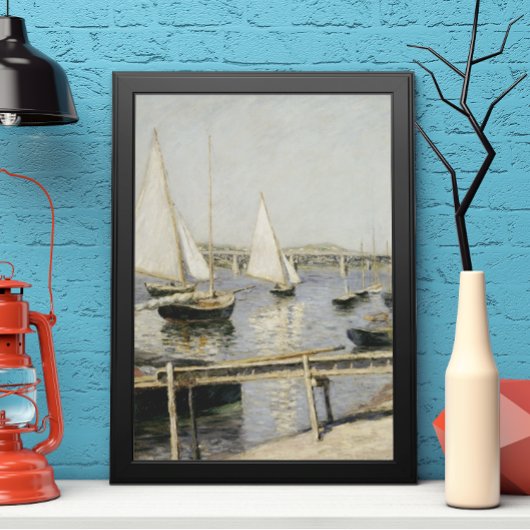 Poster Bateaux à voile à Argenteuil par Gustave Caillebot