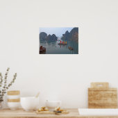 Poster Bateaux à voile à Ha Long Bay - Vietnam, Asie (Cuisine)