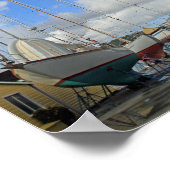 Poster Bateaux à voile à quai sec à Antigua Canvas Imprim (Coin)