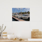Poster Bateaux à voile dans le port de Vannes en France (Cuisine)