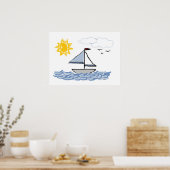Poster Bateaux à voile Mur Animé pour enfants (Cuisine)