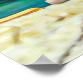 Poster Bateaux à voile Plage tropicale Coloré Catamaran (Coin)