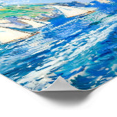 Poster Bateaux à voile sur Eaux Calmes - Peinture impress (Coin)