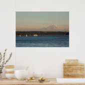 Poster Bateaux À Voile Sur Le Lac Washington, Avec Mercer (Cuisine)