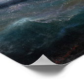 Poster Bateaux à voile sur une mer agitée (Coin)