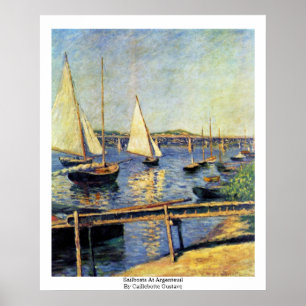 Poster Bateaux À Voiles À Argenteuil Par Caillebotte Gust