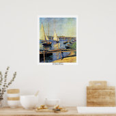 Poster Bateaux À Voiles À Argenteuil Par Caillebotte Gust (Cuisine)