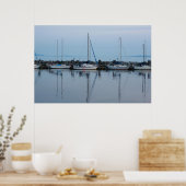 Poster bateaux au bord de la plage (Cuisine)