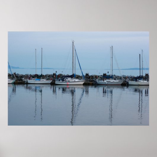Poster bateaux au bord de la plage (Devant)