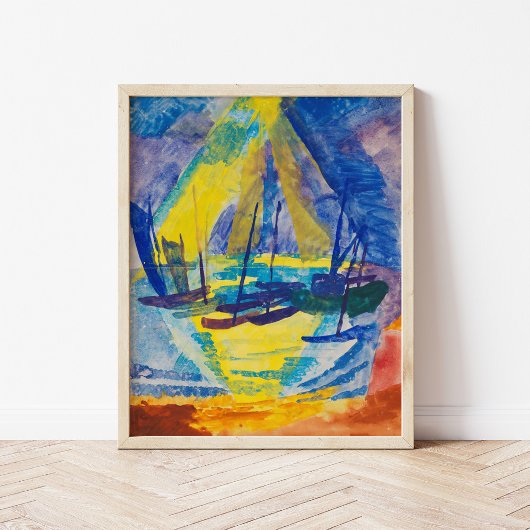 Poster Bateaux au Soleil du Soir | Fritz Schaefler