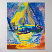 Poster Bateaux au Soleil du Soir | Fritz Schaefler (Devant)