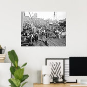 Poster Bateaux Baltimore Banana (Bureau à domicile)