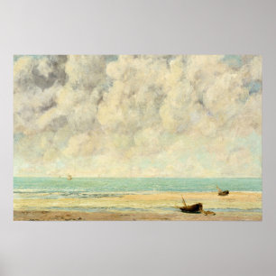 Poster Bateaux Beach Seasons Art Vintage