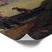 Poster Bateaux Caspar David Friedrich dans le port (Coin)