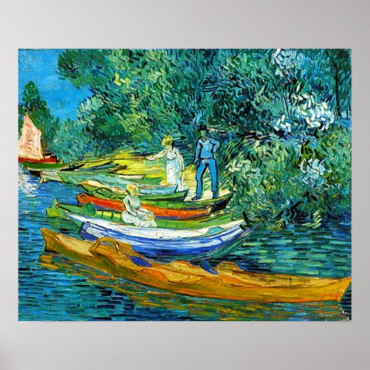 Poster Bateaux d'aviron (van Gogh) (Devant)