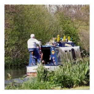 POSTER BATEAUX DE CANAL