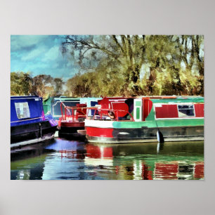 POSTER BATEAUX DE CANAL