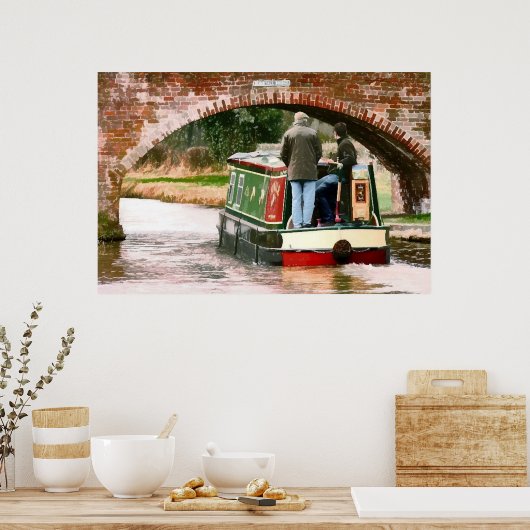 POSTER BATEAUX DE CANAL (Cuisine)