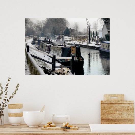 POSTER BATEAUX DE CANAL (Cuisine)