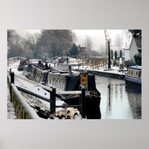 POSTER BATEAUX DE CANAL