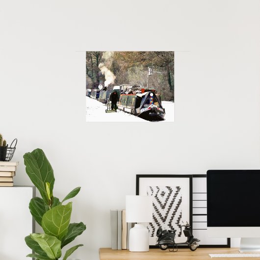 POSTER BATEAUX DE CANAL (Bureau à domicile)