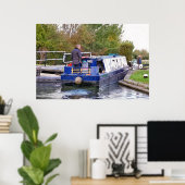 POSTER BATEAUX DE CANAL (Bureau à domicile)