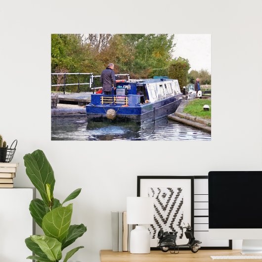 POSTER BATEAUX DE CANAL (Bureau à domicile)