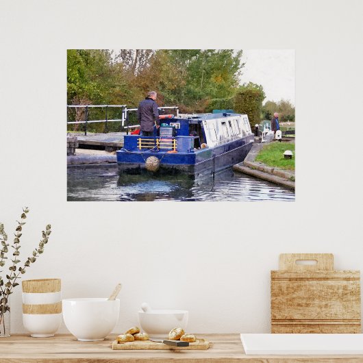 POSTER BATEAUX DE CANAL (Cuisine)