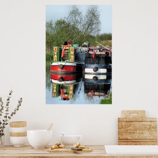 POSTER BATEAUX DE CANAL (Cuisine)