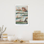 Poster Bateaux de combat (Cuisine)