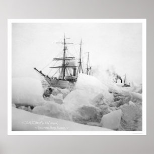 Poster Bateaux de navigation Nome, Alaska 1904