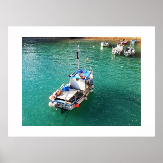 Poster Bateaux de pêche à marée haute (Devant)