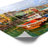 Poster Bateaux de pêche - Cobh Town, Irlande (Coin)