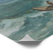 Poster Bateaux de pêche dans une tempête (Coin)