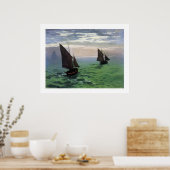 Poster Bateaux de pêche en mer (Cuisine)