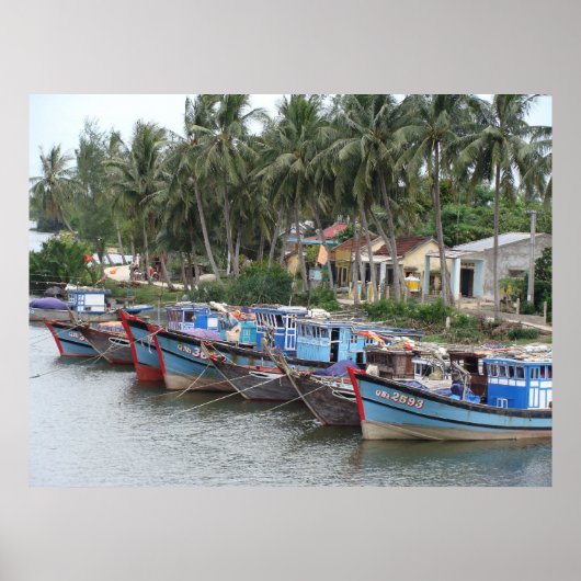 Poster Bateaux de pêche, Hoi An, Vietnam (Devant)