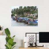 Poster Bateaux de pêche, Hoi An, Vietnam (Bureau à domicile)