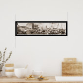 Poster Bateaux de pêche Panama Photo 1909 (Cuisine)