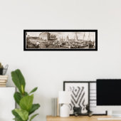 Poster Bateaux de pêche Panama Photo 1909 (Bureau à domicile)